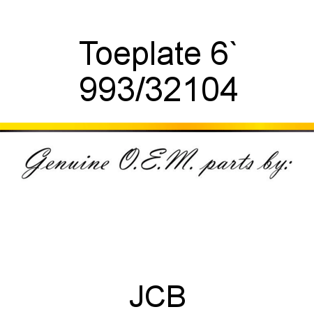 Toeplate, 6` 993/32104