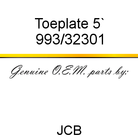 Toeplate, 5` 993/32301