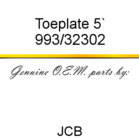 Toeplate, 5` 993/32302