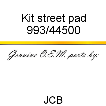 Kit, street pad 993/44500