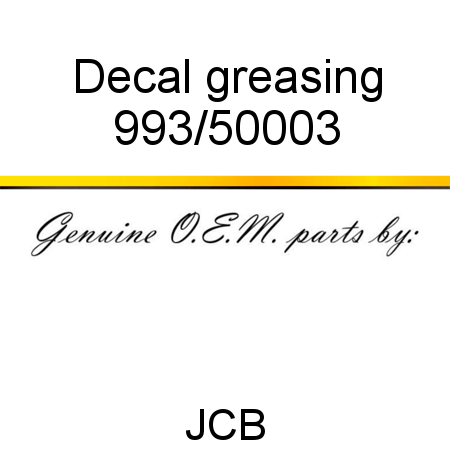 Decal, greasing 993/50003