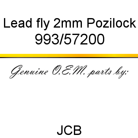 Lead, fly 2mm, Pozilock 993/57200