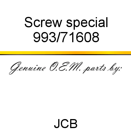 Screw, special 993/71608