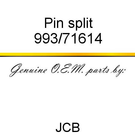 Pin, split 993/71614