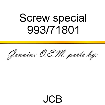 Screw, special 993/71801