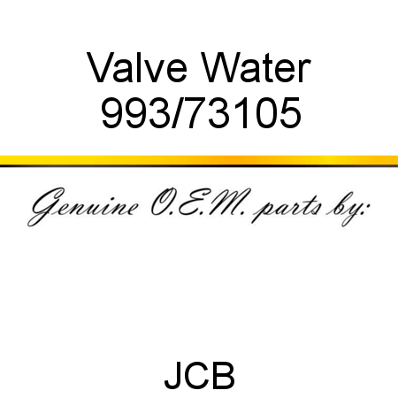 Valve, Water 993/73105