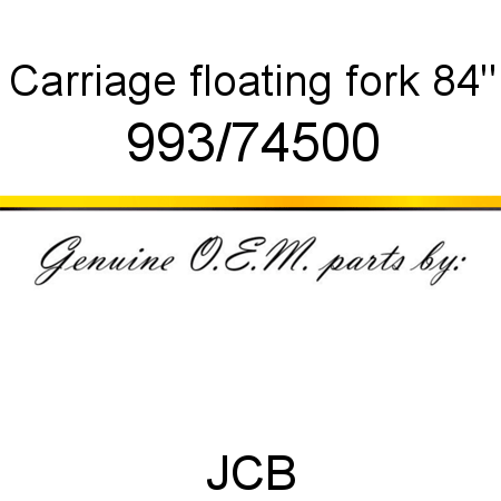 Carriage, floating fork, 84
