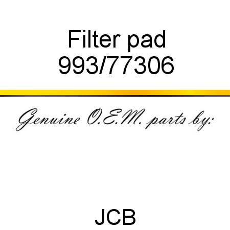 Filter, pad 993/77306