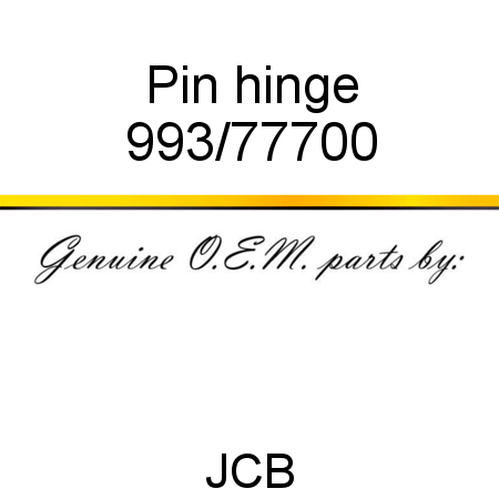 Pin, hinge 993/77700
