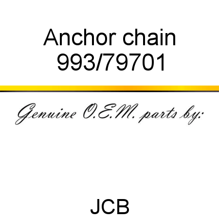 Anchor, chain 993/79701