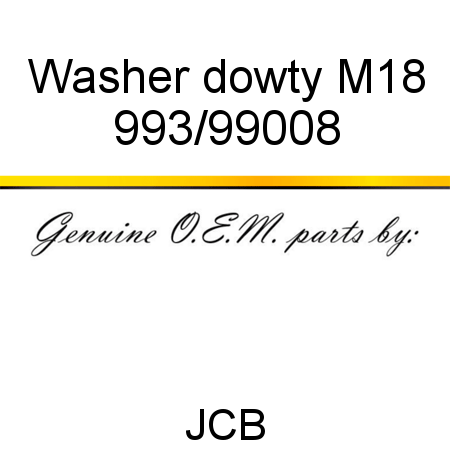 Washer, dowty, M18 993/99008
