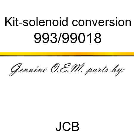 Kit-solenoid, conversion 993/99018