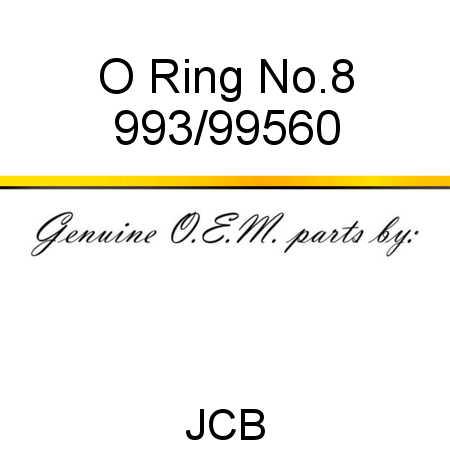 O Ring, No.8 993/99560