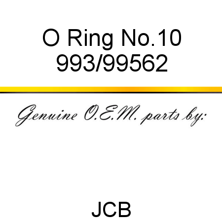 O Ring, No.10 993/99562