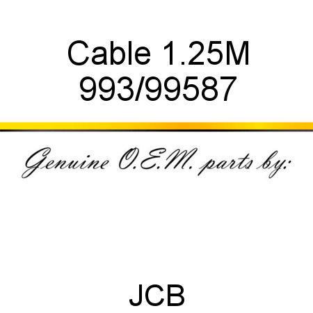 Cable, 1.25M 993/99587