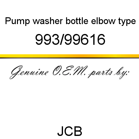 Pump, washer bottle, elbow type 993/99616