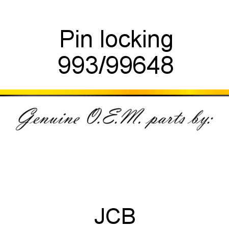 Pin, locking 993/99648
