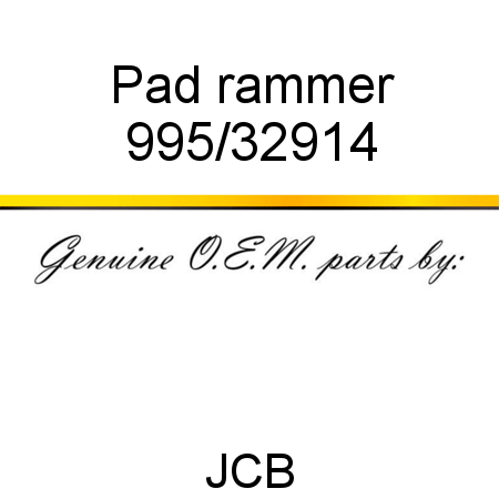 Pad, rammer 995/32914