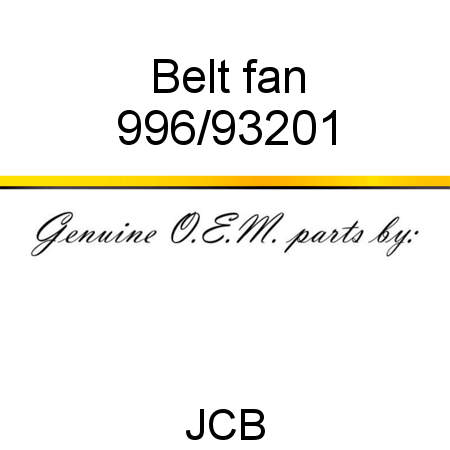 Belt, fan 996/93201