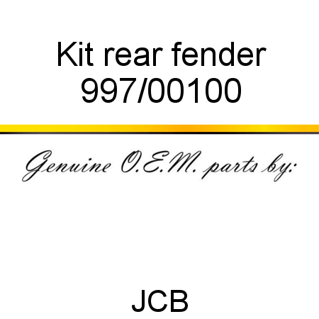 Kit, rear fender 997/00100