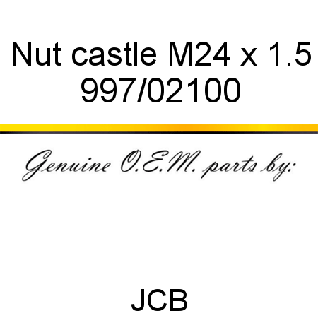 Nut, castle, M24 x 1.5 997/02100