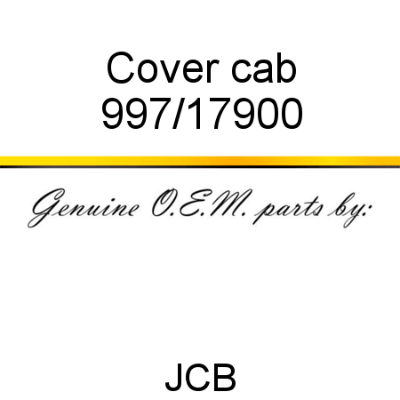 Cover, cab 997/17900