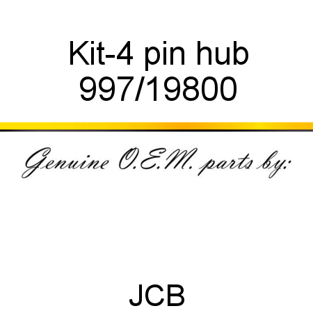 Kit-4 pin hub 997/19800