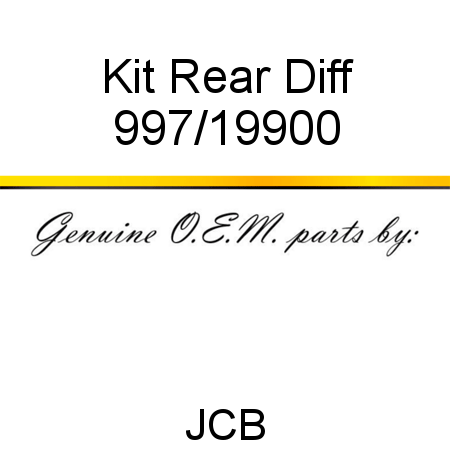 Kit, Rear Diff 997/19900