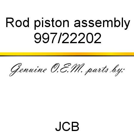 Rod, piston assembly 997/22202