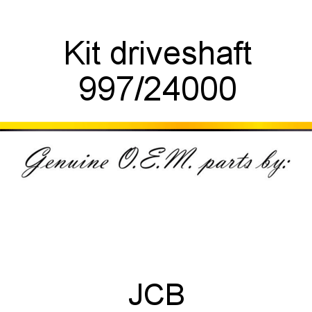 Kit, driveshaft 997/24000