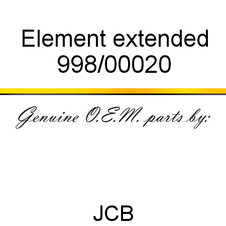 Element, extended 998/00020