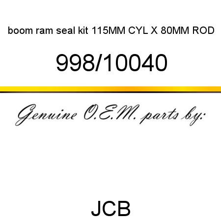 boom ram seal kit, 115MM CYL X 80MM ROD 998/10040
