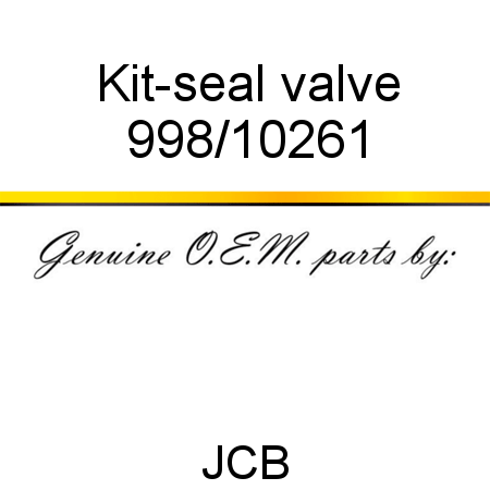 Kit-seal, valve 998/10261