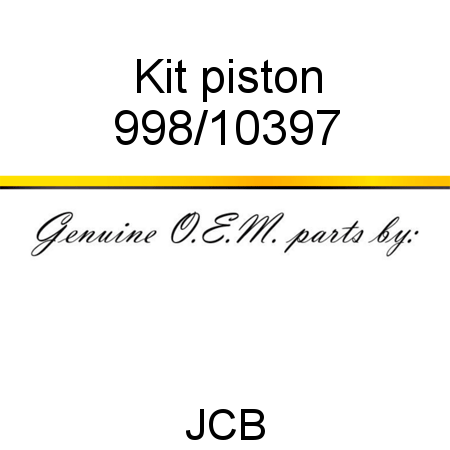 Kit, piston 998/10397