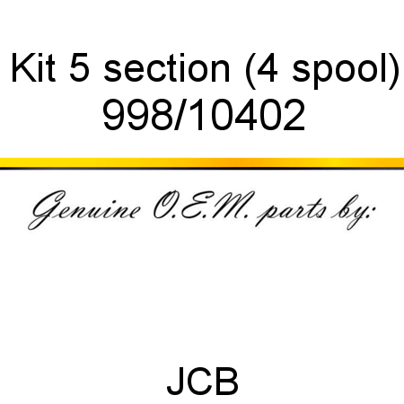 Kit, 5 section, (4 spool) 998/10402