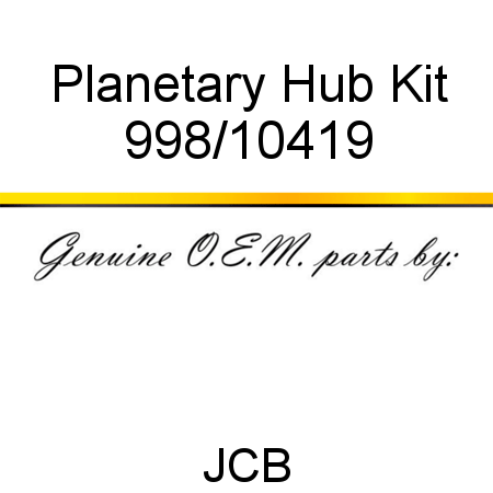 Planetary Hub Kit 998/10419