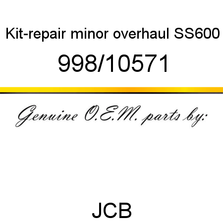 Kit-repair, minor overhaul, SS600 998/10571