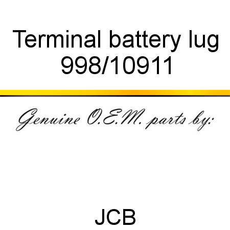 Terminal, battery lug 998/10911