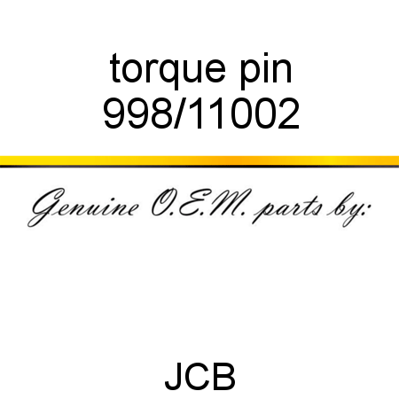 torque pin 998/11002