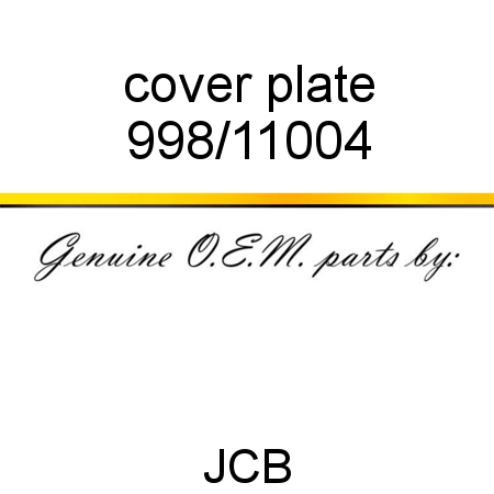 cover plate 998/11004