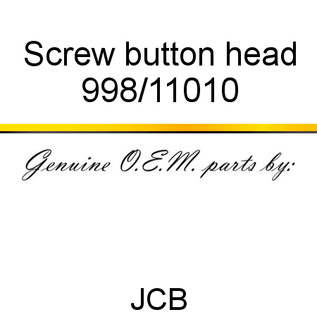 Screw, button head 998/11010