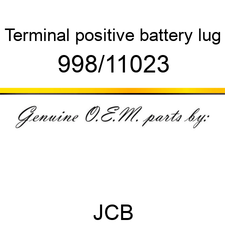 Terminal, positive battery lug 998/11023