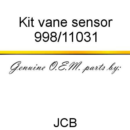 Kit, vane sensor 998/11031