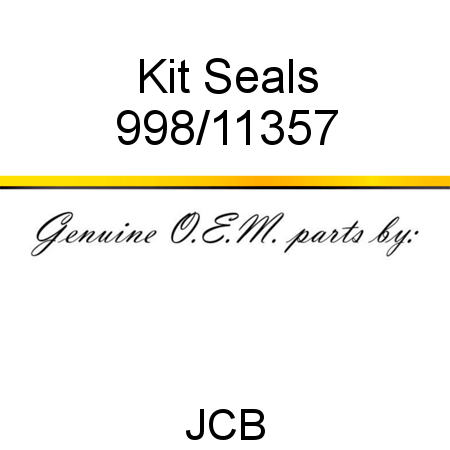 Kit, Seals 998/11357