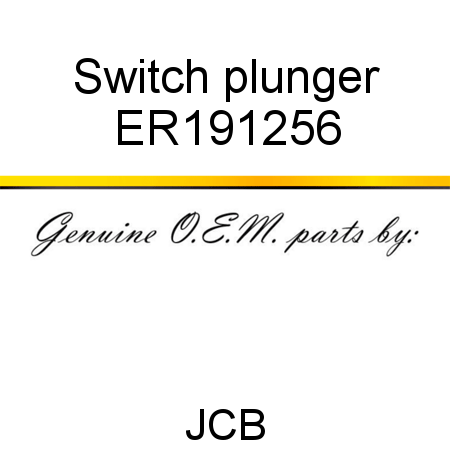 Switch, plunger ER191256