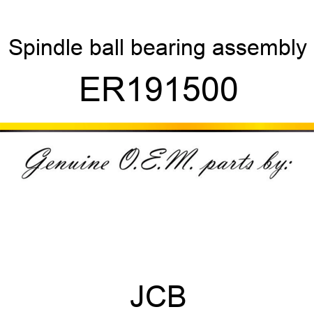 Spindle, ball bearing, assembly ER191500