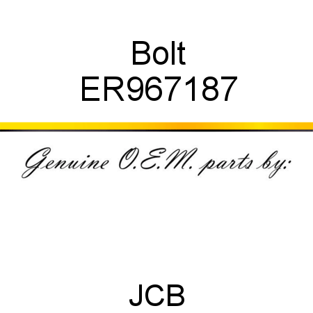 Bolt ER967187