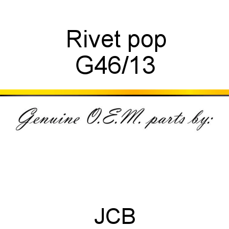 Rivet, pop G46/13