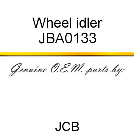 Wheel, idler JBA0133