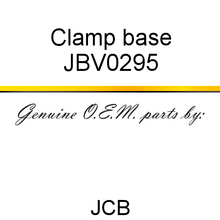 Clamp, base JBV0295